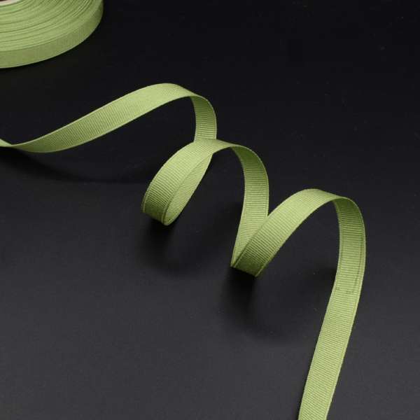 Лента репсовая 10мм оливково-зеленая