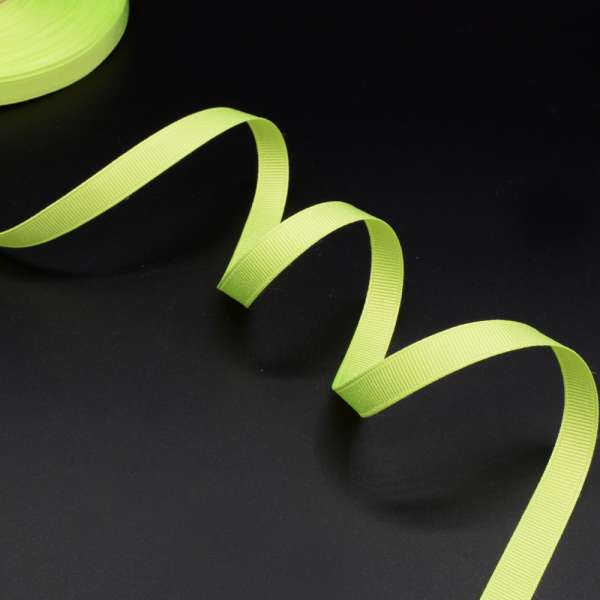 Лента репсовая 10мм салатовая неон