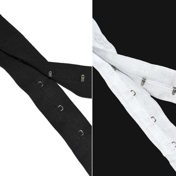 Лента застежка с крючками и петлями хлопковая белая