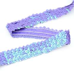 Резинка с пайетками фиолетовая