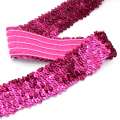 Резинка с пайетками фуксия 45мм