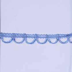 Тесьма петельки 15мм голубая темная