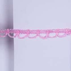 Тесьма петельки 15мм розовая