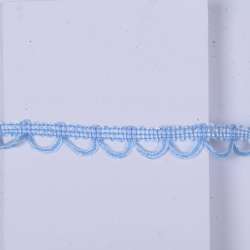 Тесьма петельки 15мм голубая
