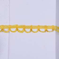 Тесьма петельки 15мм желтая яркая