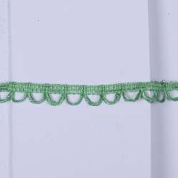 Тесьма петельки 15мм зеленая изумрудная