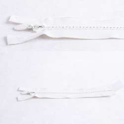 Молния М-20 со стразами белая