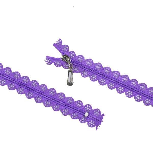 Молния ажурная спиральная М-20 Тип-4 неразъемная фиолетовая