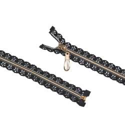 Молния ажурная спиральная М-68 Тип-7 разъемная черная