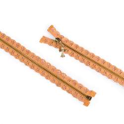 Молния ажурная металл М-70 Тип-7 разъемная оранжевая