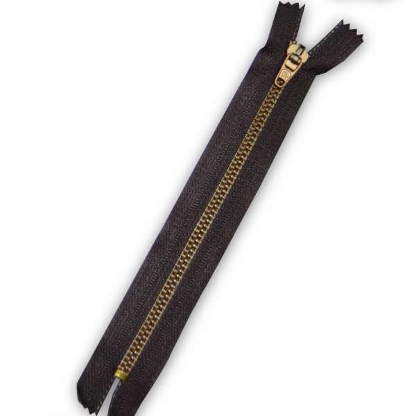 Молния металл М-25 Тип-3-5 неразъемная х/б коричневая