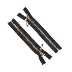 Молния металл М-19 Тип-7 разъемная х/б золото черная