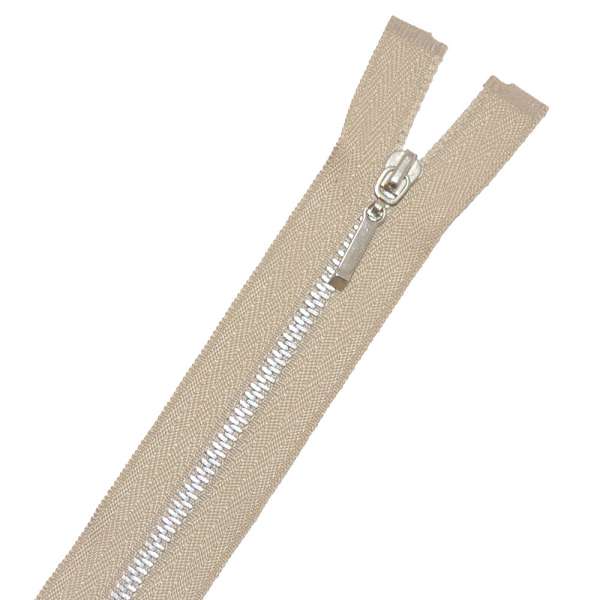 Молния металл М-60 Тип-3 разъемная х/б серо-бежевая