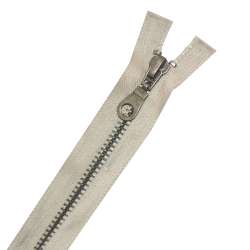 Молния металл М-60 Тип-5 разъемная х/б серо-бежевая