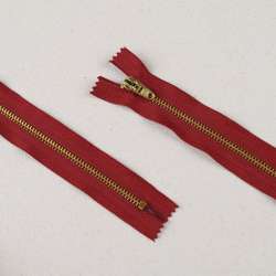 Молния металл М-18 Тип-4 джинсовая неразъемная вишневая