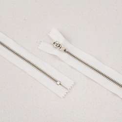 Молния металл М-18 Тип-4 джинсовая неразъемная белая