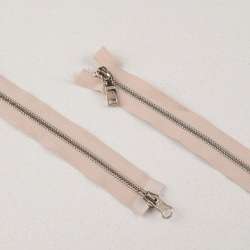 Молния металл М-100 Тип-5 разъемная 2 бегунка бежевая