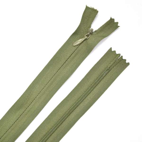 Молния потайная М-15 Тип-3 неразъемная х/б болотно-зеленая