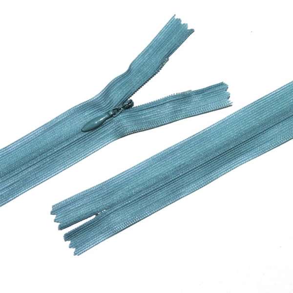 Молния потайная М-15 Тип-3 неразъемная нейлон бирюзово-синяя