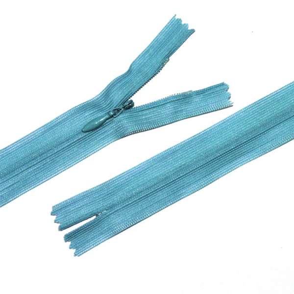 Молния потайная М-15 Тип-3 неразъемная нейлон бирюзово-голубая
