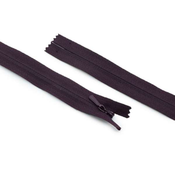 Молния потайная М-20 Тип-3 неразъемная х/б бордовая