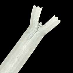 Молния потайная М-24 Тип-3 неразъемная х/б серо-белая