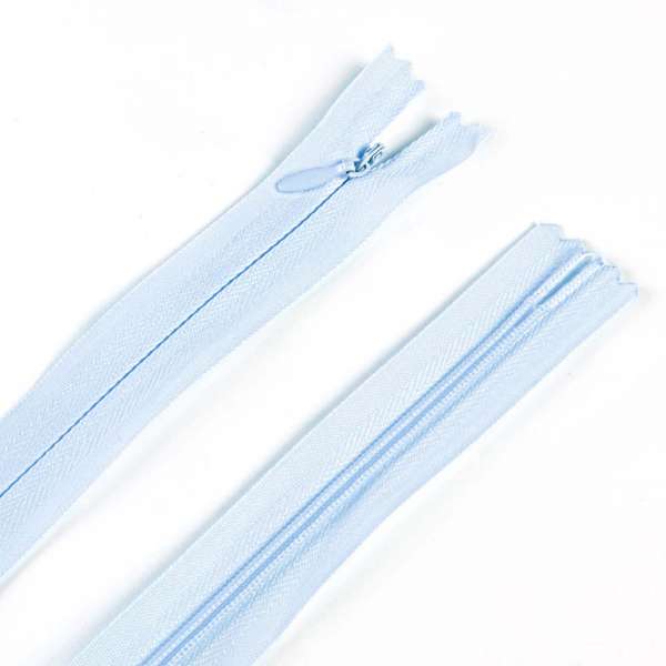 Молния потайная М-24 Тип-3 неразъемная х/б голубая бледная