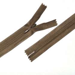 Молния потайная М-24 Тип-3 неразъемная нейлон коричневая