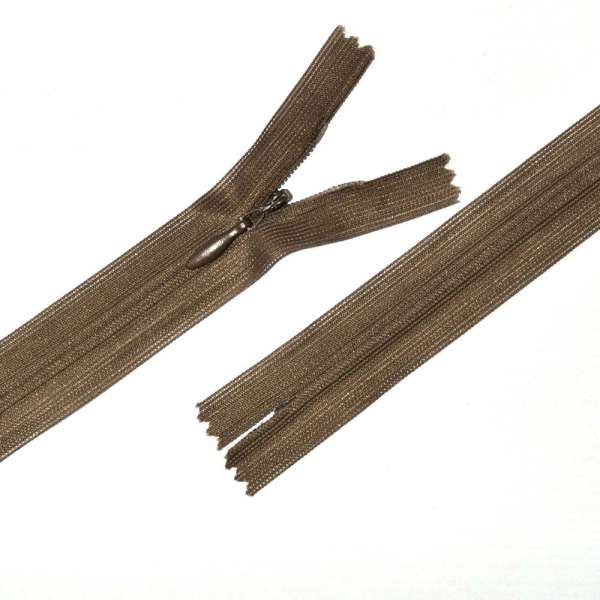 Молния потайная М-24 Тип-3 неразъемная нейлон коричневая
