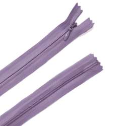 Молния потайная М-24 Тип-3 неразъемная х/б фиолетово-серая