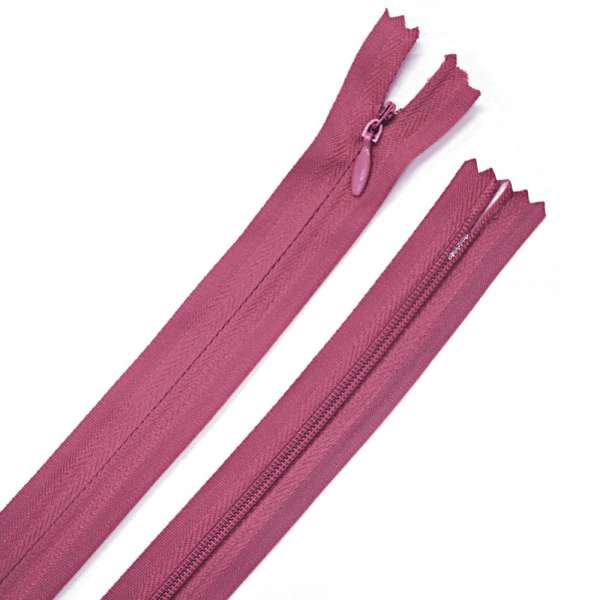 Молния потайная М-24 Тип-3 неразъемная х/б бордово-вишневая