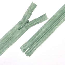 Молния потайная М-24 Тип-3 неразъемная нейлон малахитово-серая