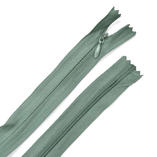 Молния потайная М-24 Тип-3 неразъемная х/б зеленая с оливковым оттенком