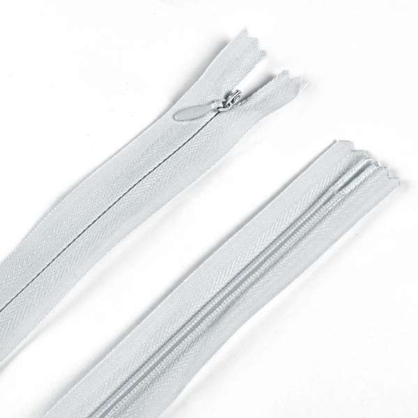 Молния потайная М-24 Тип-3 неразъемная х/б серая светлая