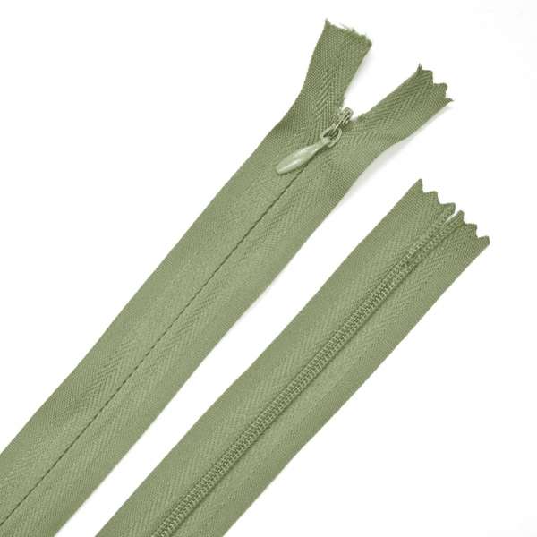 Молния потайная М-24 Тип-3 неразъемная х/б зелено-болотная светлая