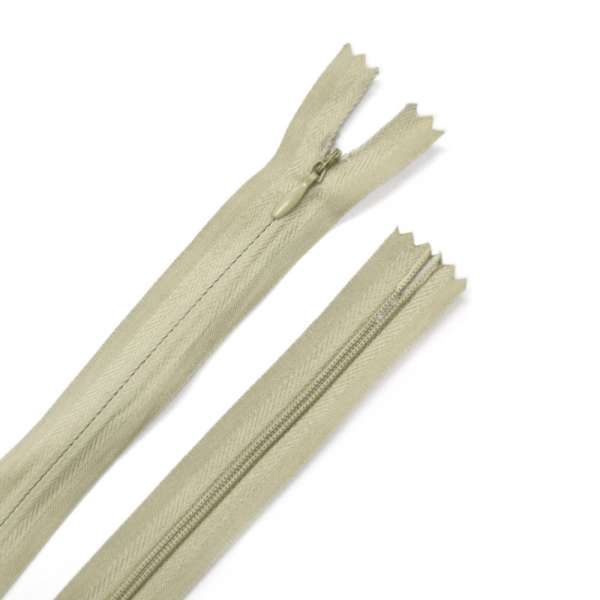 Молния потайная М-24 Тип-3 неразъемная х/б бежево-оливковая