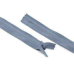 Молния потайная М-24 Тип-3 неразъемная х/б серая с сизым оттенком