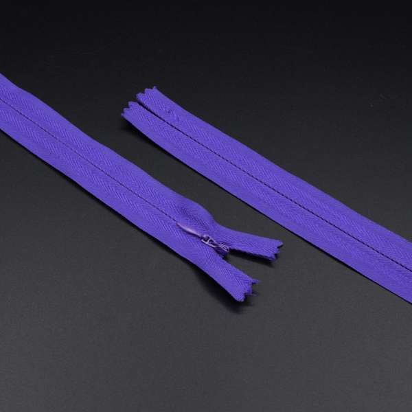 Молния потайная М-30 Тип-3 неразъемная х/б фиолетовая яркая