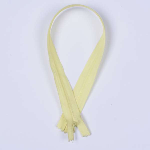 Молния потайная М-40 Тип-3 неразъемная х/б желтая бледная