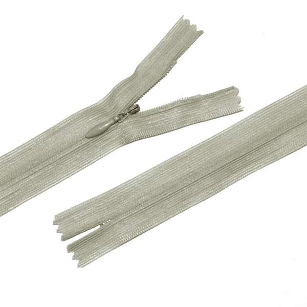 Молния потайная М-40 Тип-3 неразъемная нейлон серо-оливковая светлая