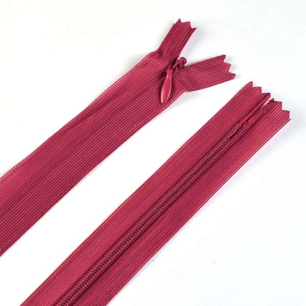 Молния потайная М-50 Тип-3 неразъемная нейлон бордовая светлая