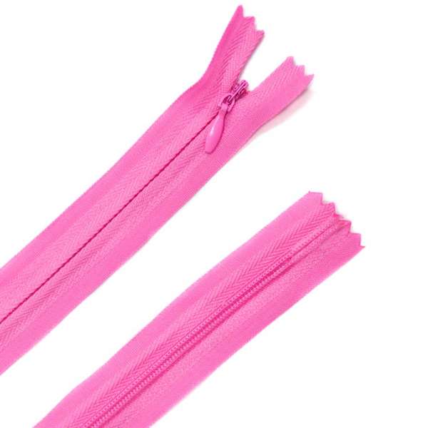 Молния потайная М-50 Тип-3 неразъемная х/б розовая яркая