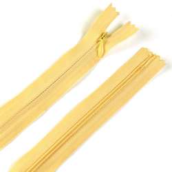 Молния потайная М-50 Тип-3 неразъемная х/б желтая (ваниль)