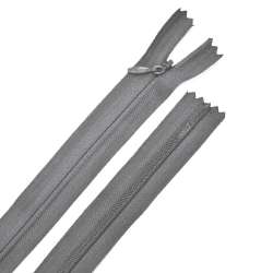 Молния потайная М-50 Тип-3 неразъемная х/б серая маренго