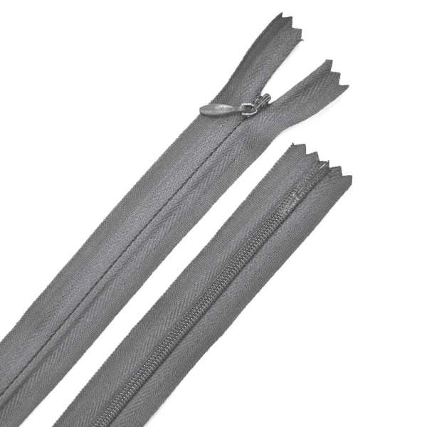 Молния потайная М-50 Тип-3 неразъемная х/б серая маренго