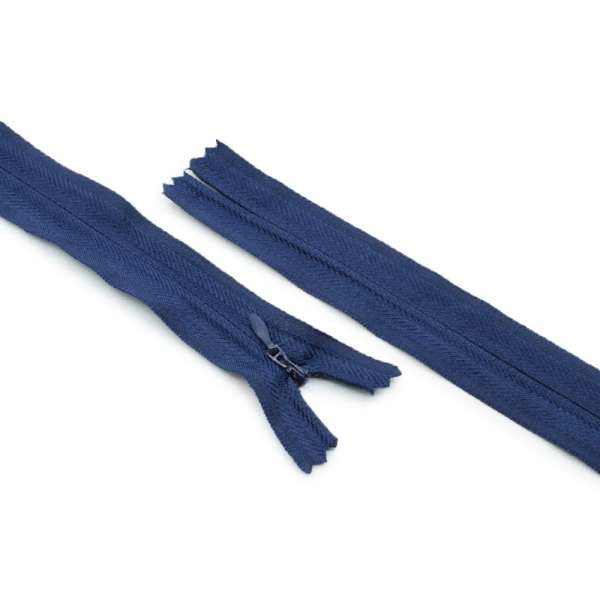 Молния потайная М-50 Тип-3 неразъемная х/б синяя темная