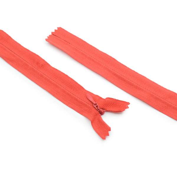 Молния потайная М-50 Тип-3 неразъемная х/б алая