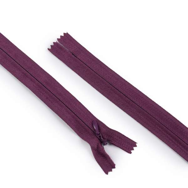 Молния потайная М-50 Тип-3 неразъемная х/б сливовая