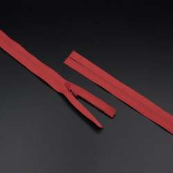 Молния потайная М-40 Тип-3 неразъемная х/б красная