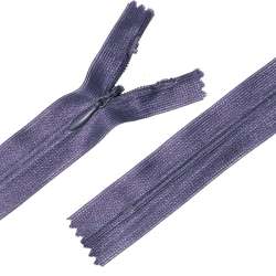 Молния потайная М-60 Тип-3 неразъемная нейлон фиолетово-серая